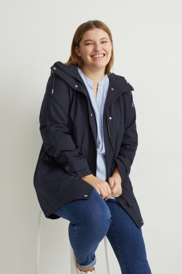 Donna - Parka con cappuccio - blu scuro