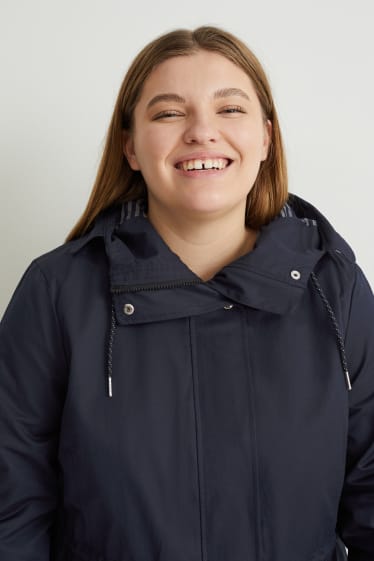 Donna - Parka con cappuccio - blu scuro