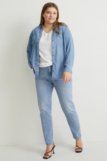 Femei - Slim jeans - talie înaltă - denim-albastru deschis