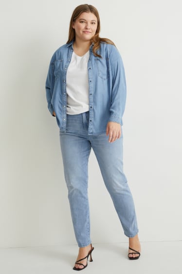 Women - Slim jeans - high waist - denim-light blue