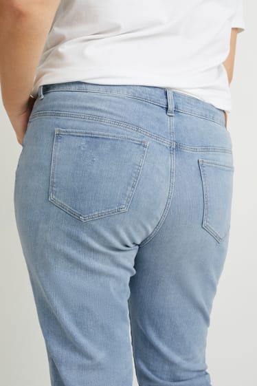 Dámské - Slim jeans - high waist - džíny - světle modré