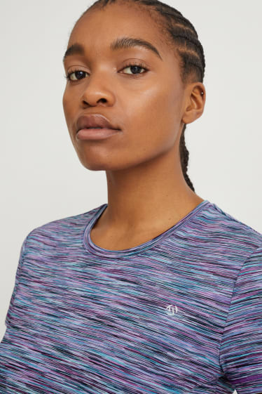 Dames - Sportshirt - fitness - 4 Way Stretch - lichtpaars