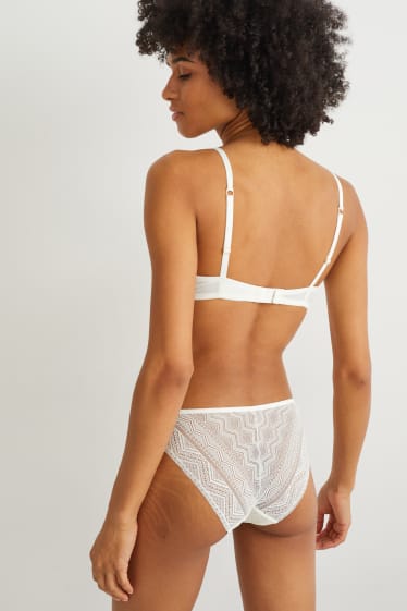 Donna - Reggiseno con ferretti - DEMI - imbottito - bianco crema