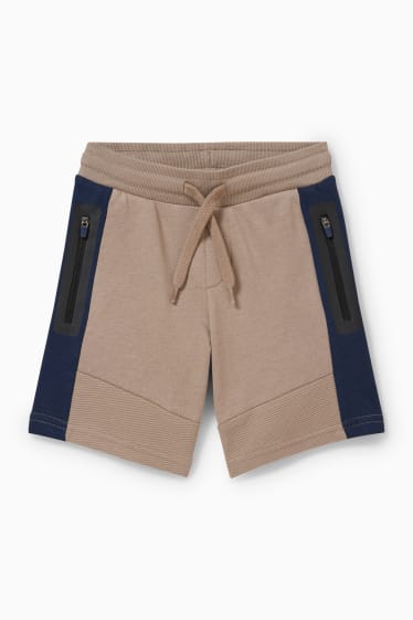 Enfants garçons - Bermudas en molleton - taupe