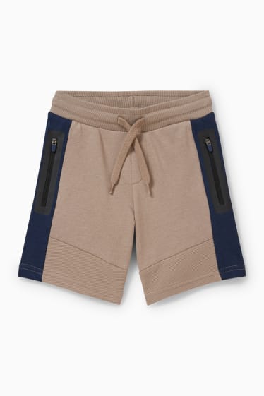 Kinder - Sweat-Bermudas - taupe