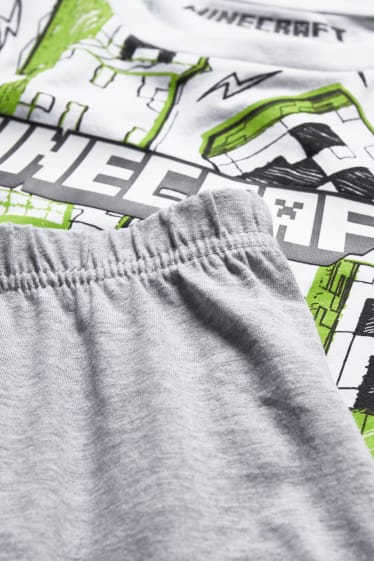 Nen/a - Minecraft 2 - pijama curt - blanc/gris