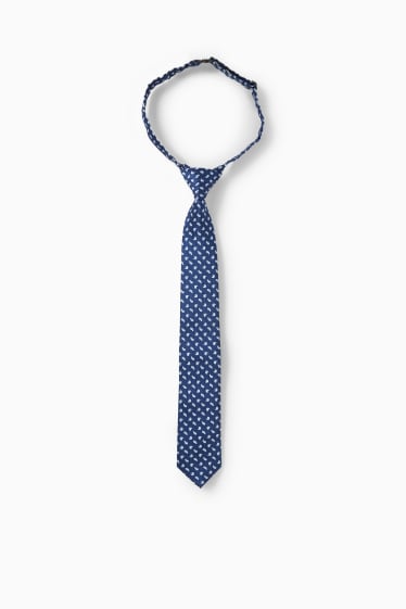 Children - Tie - patterned - dark blue