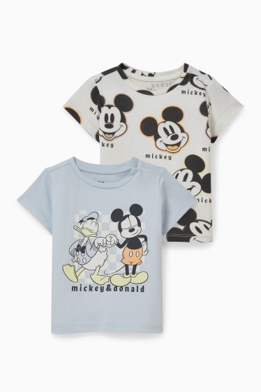 Baby Jungen - Multipack 2er - Disney - Baby-Kurzarmshirt - hellblau