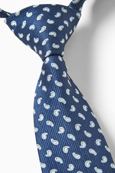 Children - Tie - patterned - dark blue