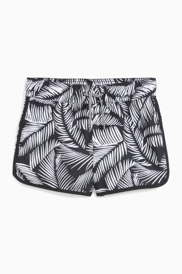 Kinderen: meisjes - Zwemshort - met patroon - wit / zwart