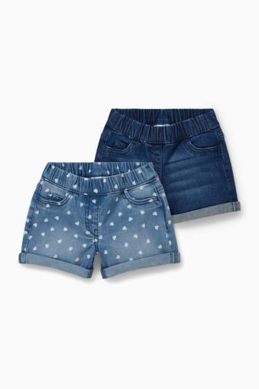 Kinder - Multipack 2er - Jeans-Shorts - helljeansblau