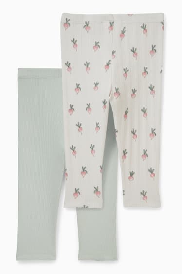 Neonate - Confezione da 2 - leggings neonati - verde menta