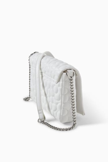 Kobiety - CLOCKHOUSE - mała torebka na ramię - imitacja skóry - biały