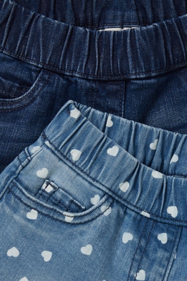 Copii - Multipack 2 perechi - pantaloni scurți de blugi - denim-albastru deschis