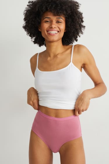 Femmes - Lot de 3 - culotte - rose foncé