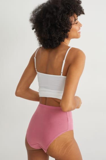 Femmes - Lot de 3 - culotte - rose foncé