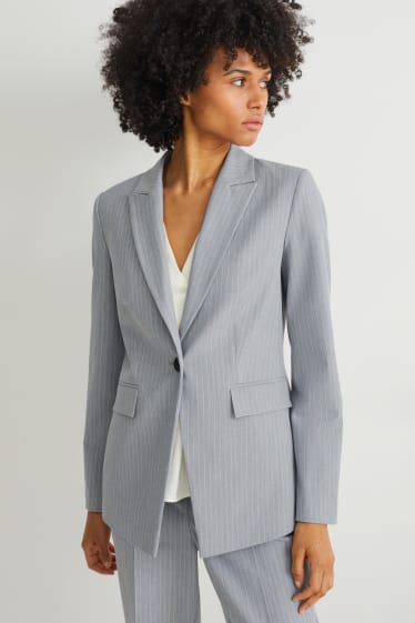 Dames - Business-blazer - regular fit - 4 Way Stretch - lichtgrijs