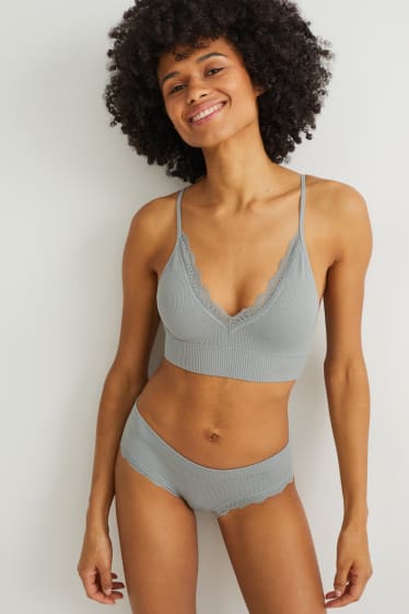 Damen - Bralette - wattiert - seamfree - LYCRA® - grün