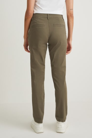 Damen - Chino - Mid Waist - grün