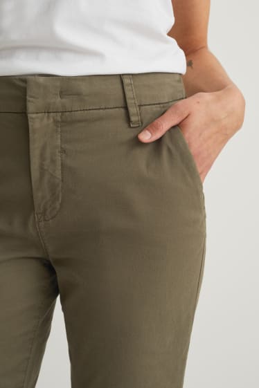Damen - Chino - Mid Waist - grün