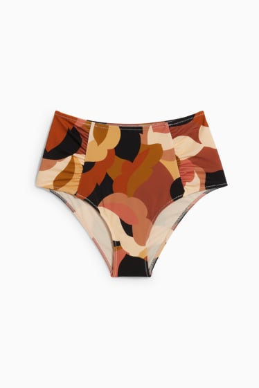 Dames - Bikinibroekje - high waist - LYCRA® XTRA LIFE™ - met patroon - beige