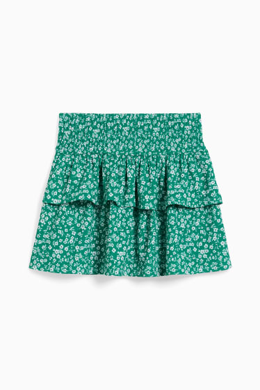 Bambine - Gonna - a fiori - verde
