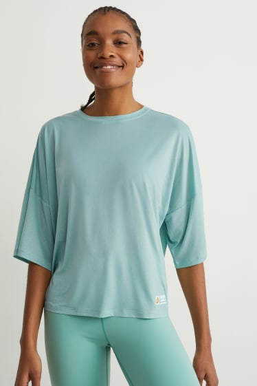 Dames - Sport-T-shirt - 4 Way Stretch - lichtturquoise