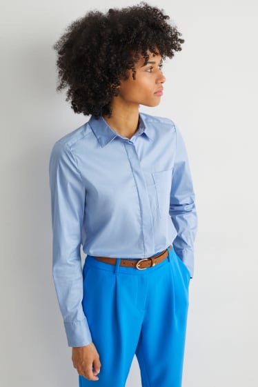 Damen - Business-Bluse - blau