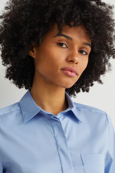 Femei - Bluză office - albastru