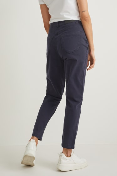 Dona - Pantalons - high waist - regular fit - blau fosc
