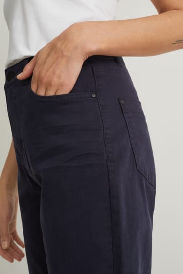Dona - Pantalons - high waist - regular fit - blau fosc