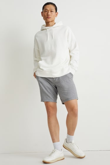 Uomo - Shorts in felpa - grigio chiaro melange