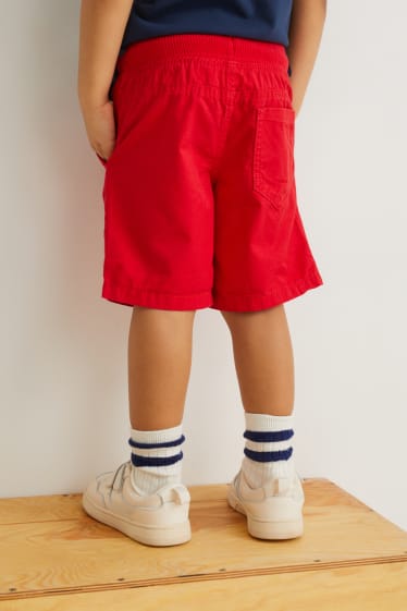 Kinderen: jongens - Set van 2 - shorts - rood