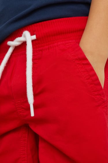 Kinderen: jongens - Set van 2 - shorts - rood