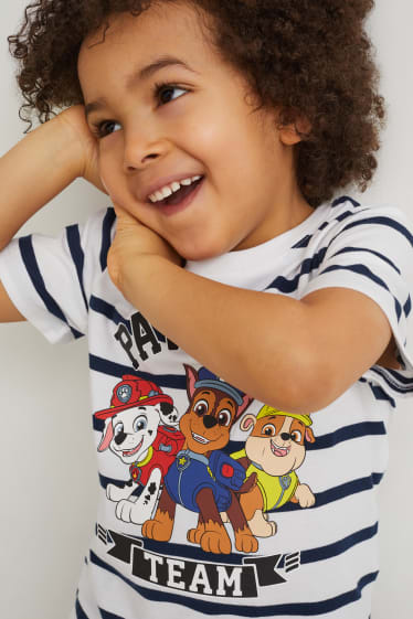 Enfants garçons - Lot de 3 - Pat’ Patrouille - T-shirts - bleu foncé