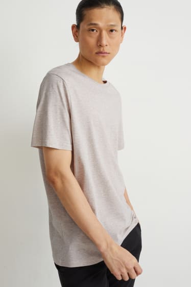 Uomo - T-shirt - cotone Pima - beige