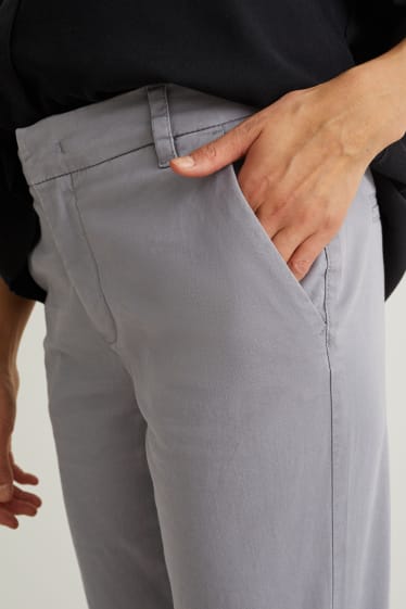 Dames - Chino - mid waist - grijs