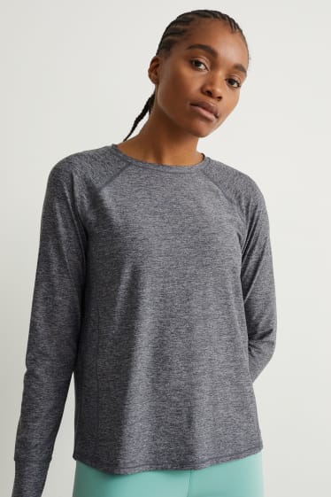 Damen - Funktions-Shirt - 4 Way Stretch - grau-melange