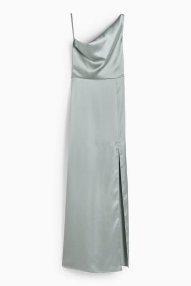 Women - CLOCKHOUSE - satin dress - partywear - mint green