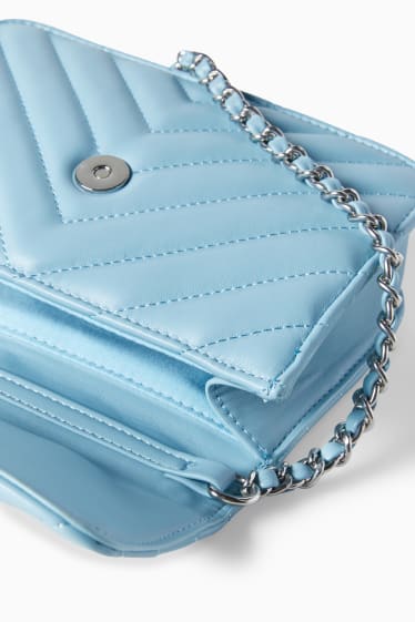 Teens & young adults - CLOCKHOUSE - small shoulder bag - faux leather - light blue