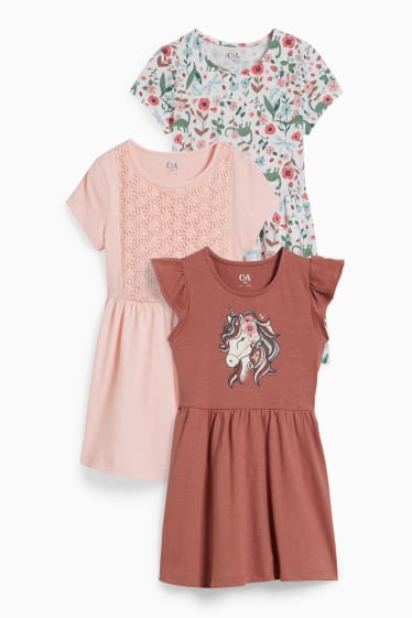 Children Girls - Multipack of 3 - dress - brown