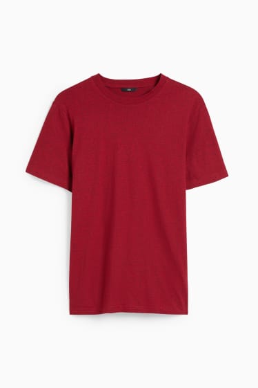 Hommes - T-shirt - rouge chiné