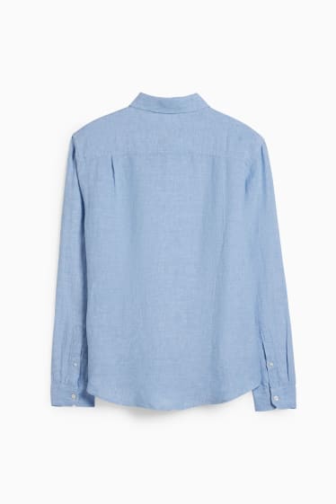 Home - Camisa de lli - regular fit - Kent - blau clar