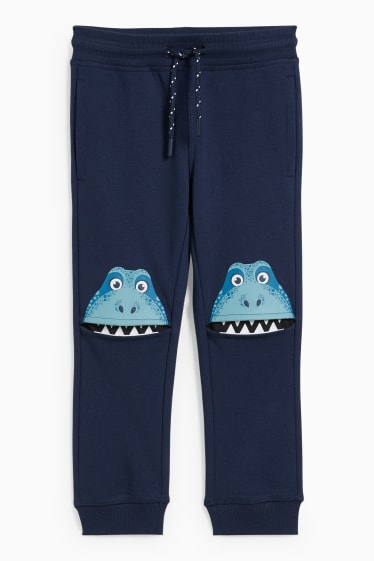 Bambini - Dinosauro - pantaloni sportivi - blu scuro