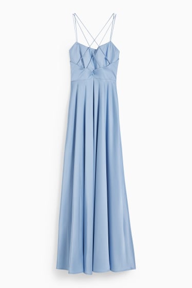Damen - Fit & Flare Kleid - hellblau
