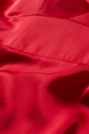 Nastolatki - CLOCKHOUSE - sukienka fit & flare - czerwony