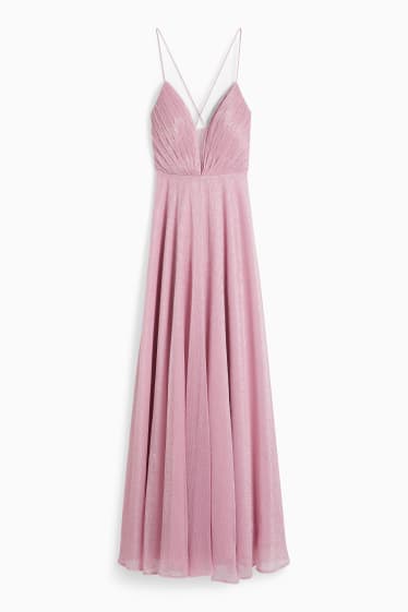 Damen - CLOCKHOUSE - Fit & Flare Kleid - glänzend - festlich - rosa