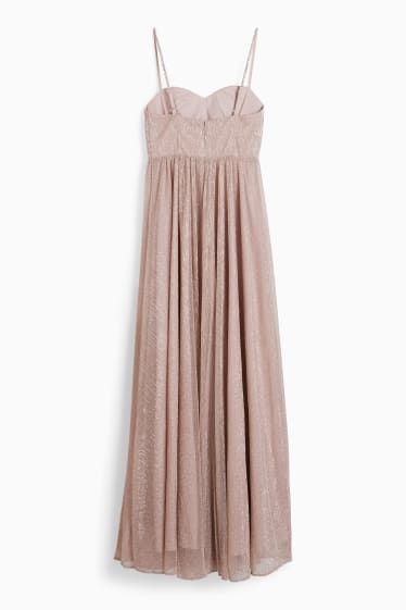 Dona - Vestit fit & flare - brillant - festa - rosa