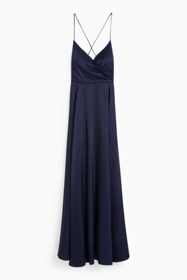 Damen - Fit & Flare Kleid - dunkelblau