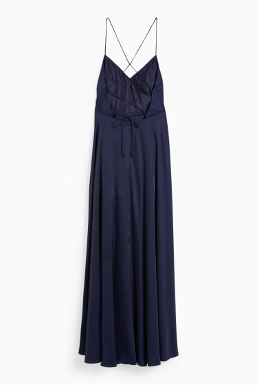 Damen - Fit & Flare Kleid - dunkelblau